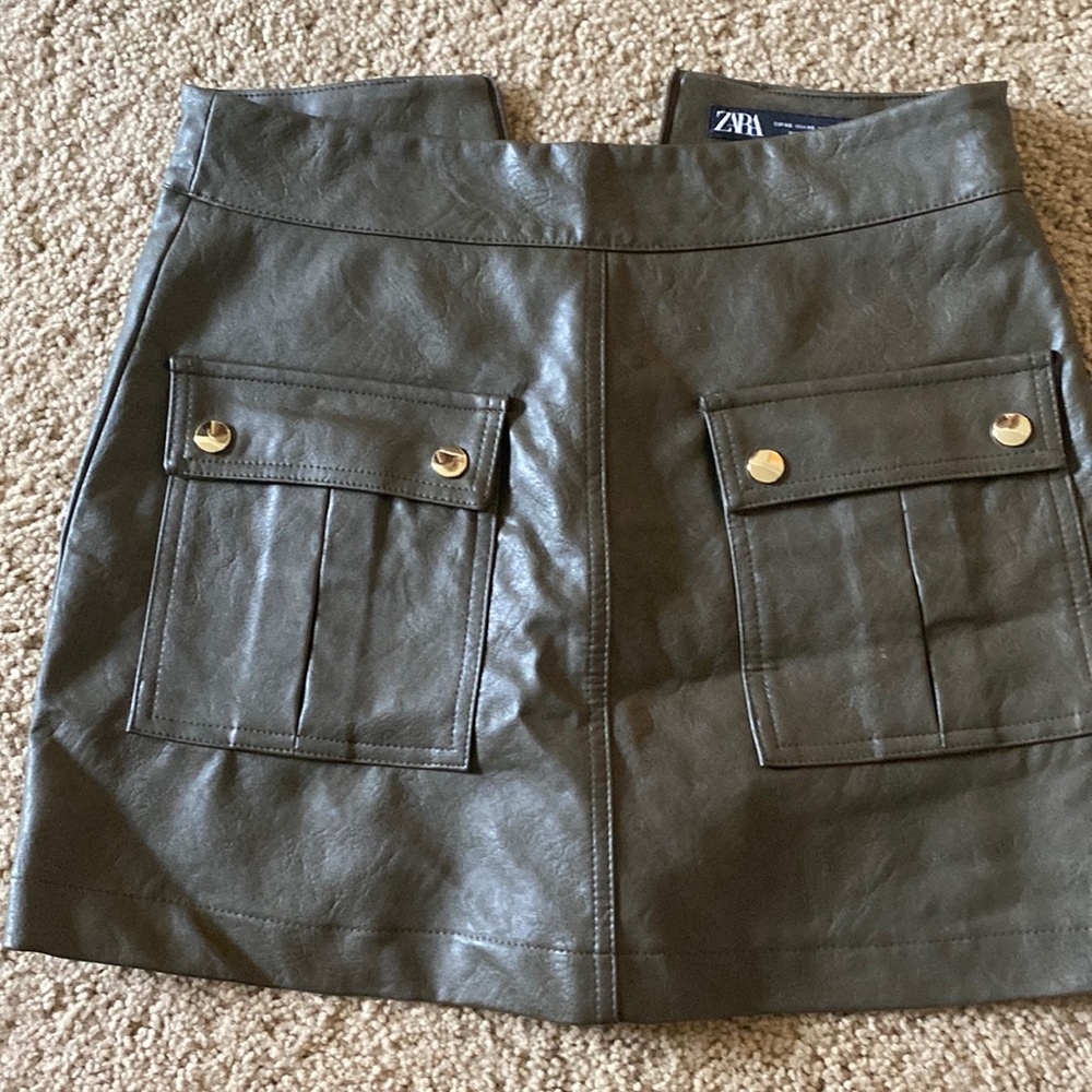 Zara size XS mini skirt (fake leather)